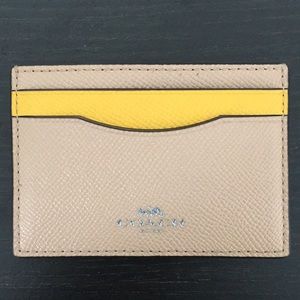 Coach card case holder color block